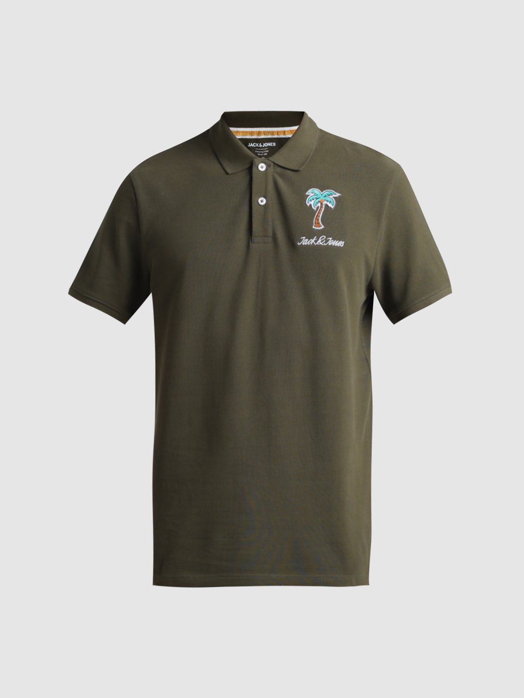 Green Appliqué Patchwork Polo