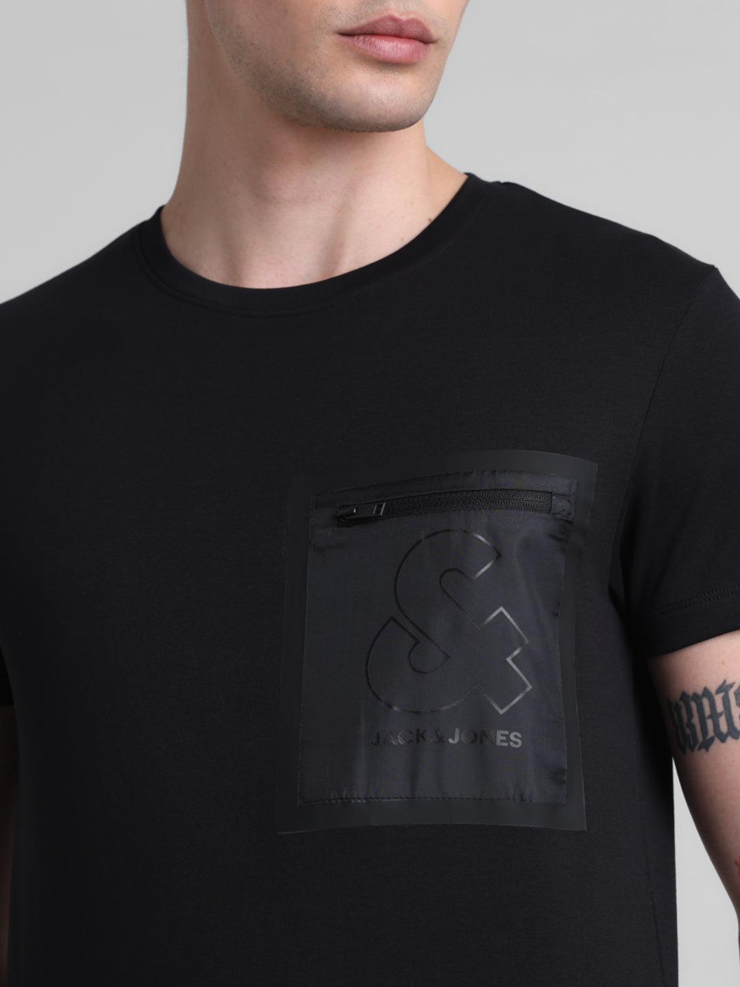 Black Logo Patch Pocket T-shirt