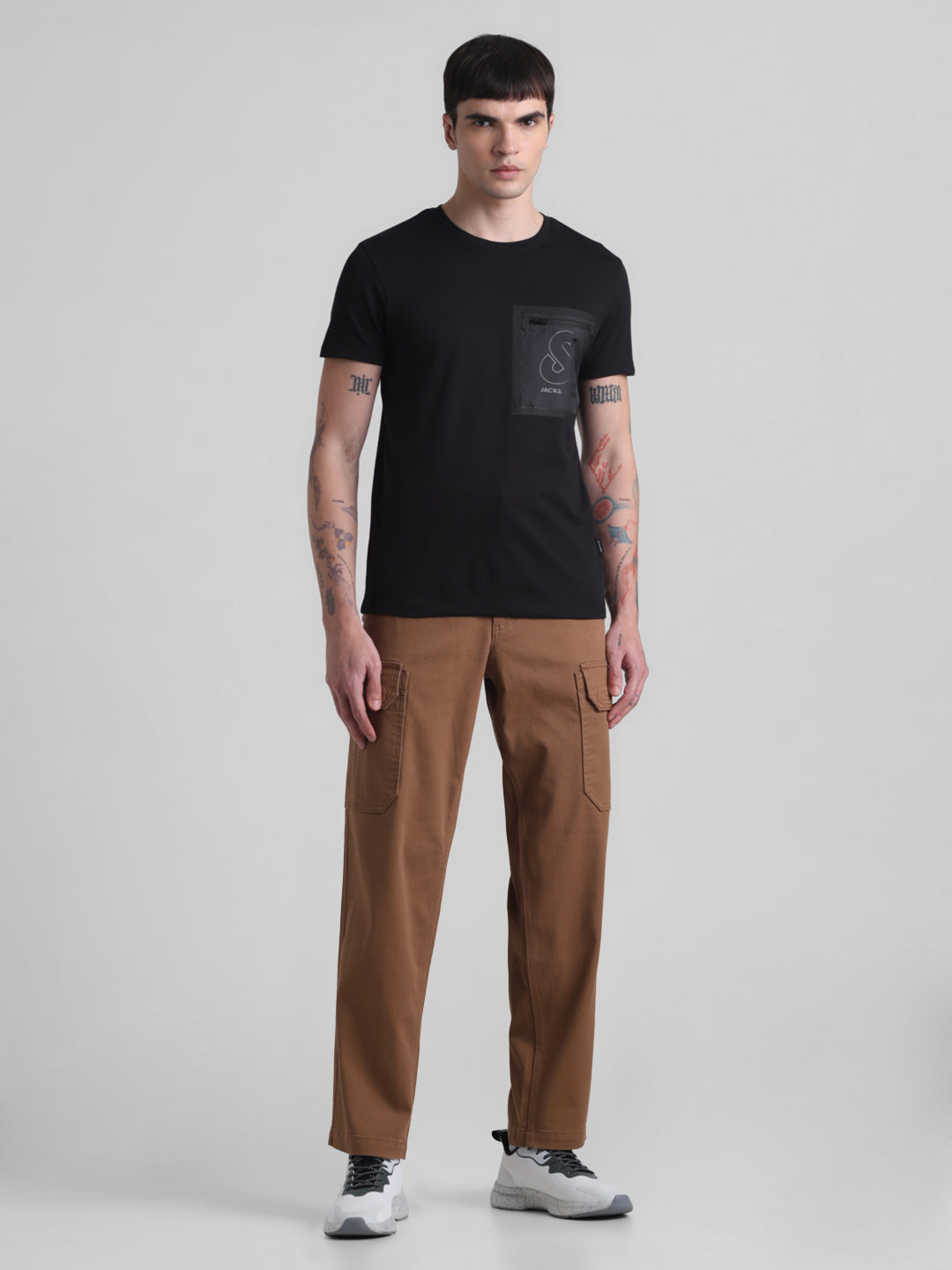 Black Logo Patch Pocket T-shirt