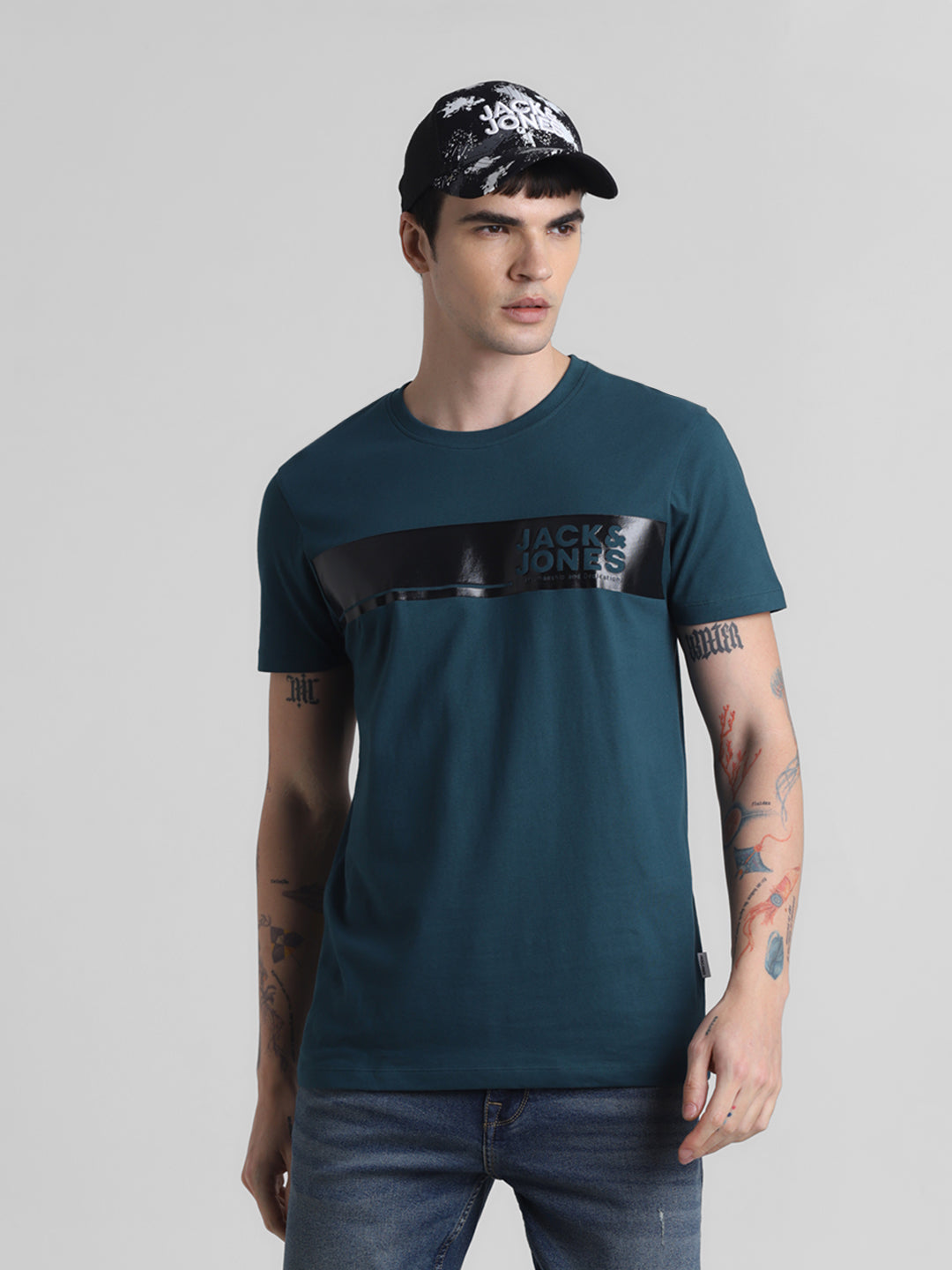 Green Logo Printed T-shirt - S