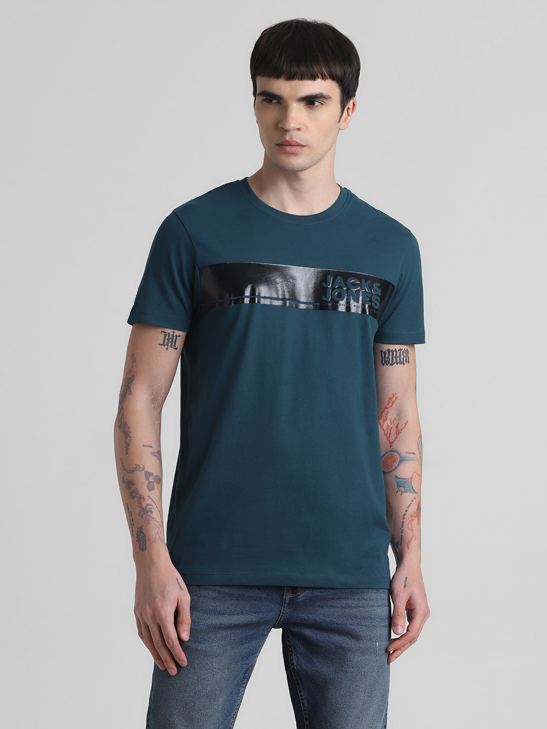 Green Logo Printed T-shirt