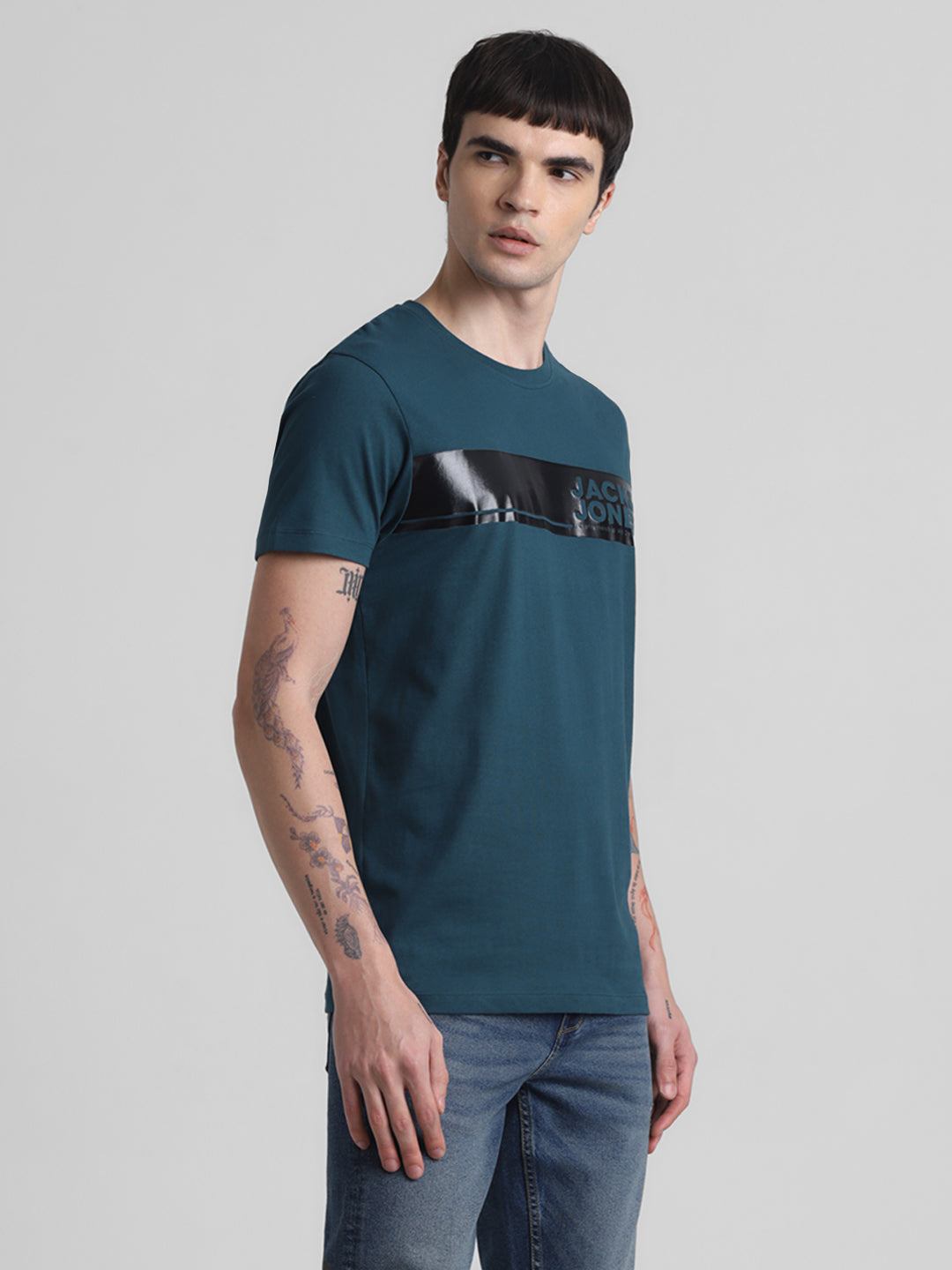 Green Logo Printed T-shirt