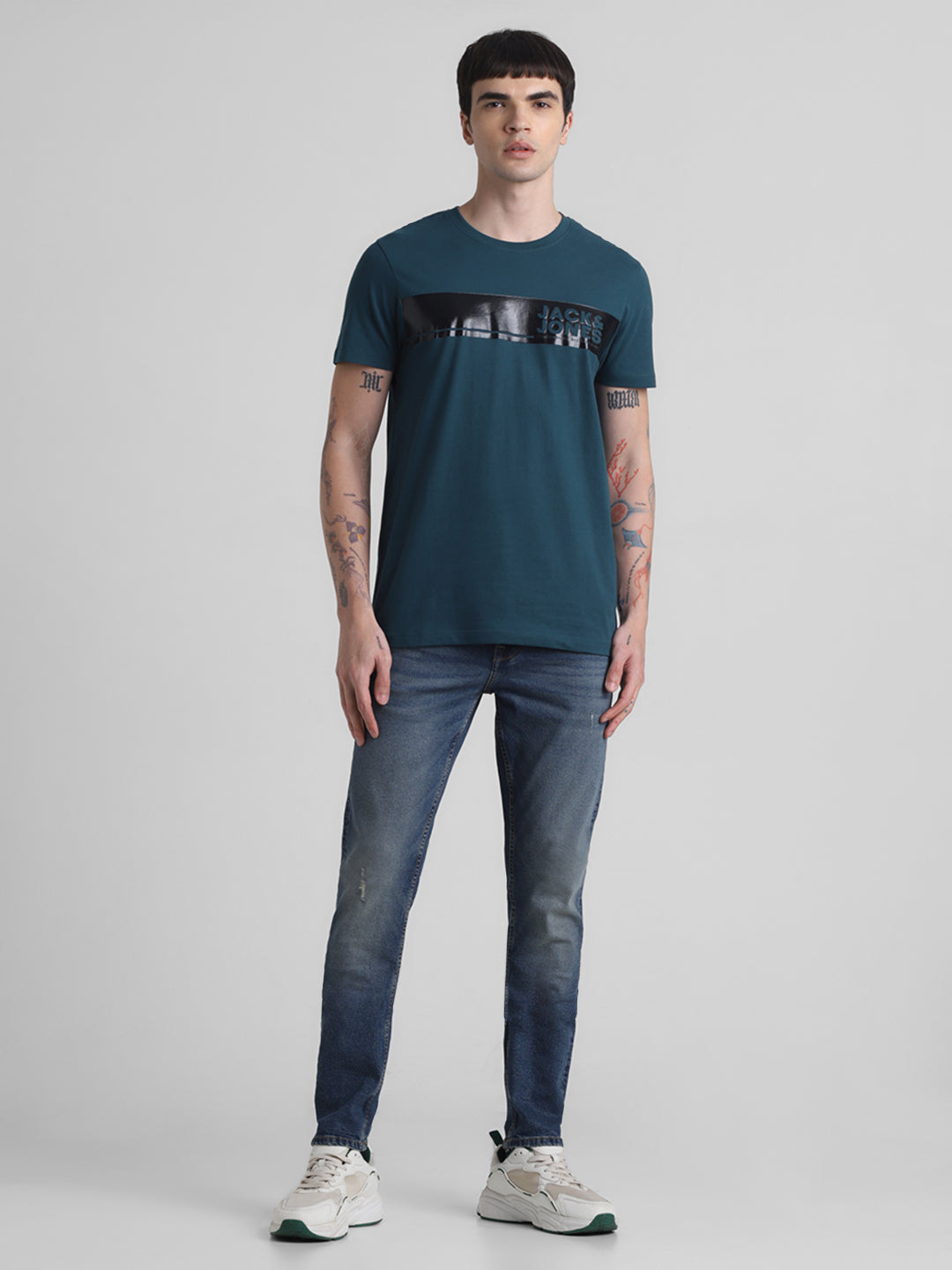 Green Logo Printed T-shirt