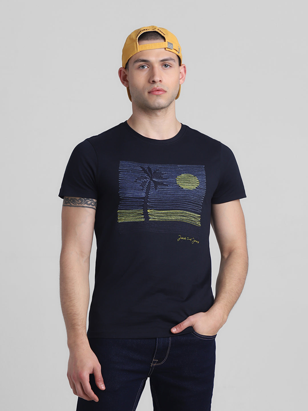 JACK&JONES Slim Embroidery T-Shirts