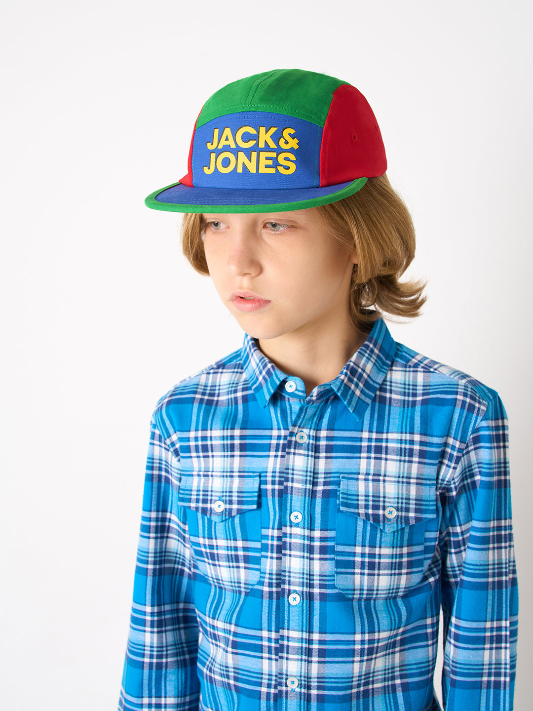 Boys Snap Back Colourblocked Cap - L