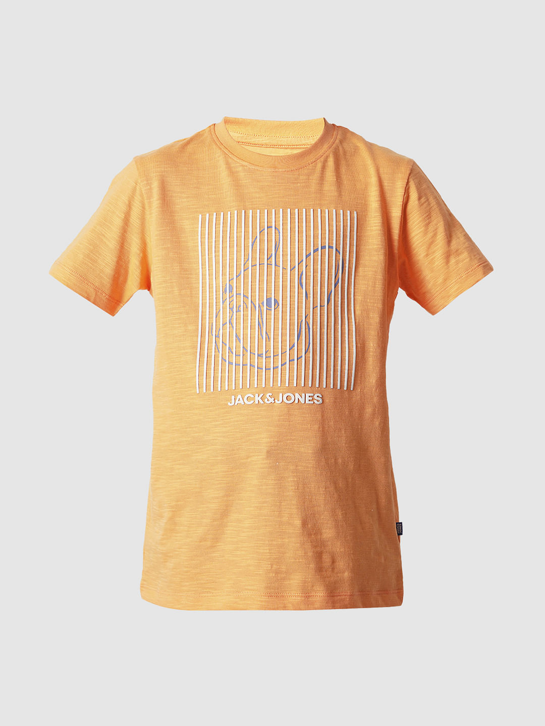 Boys Orange Frenchie Print T-shirt