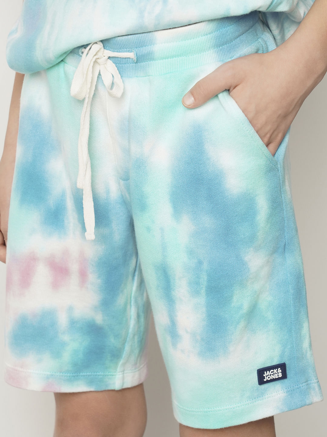 Boys Blue Tie & Dye Co-ord Set Shorts