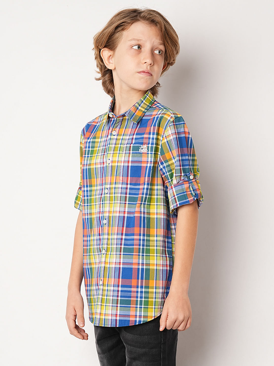 Blue Check Full Sleeves Shirt