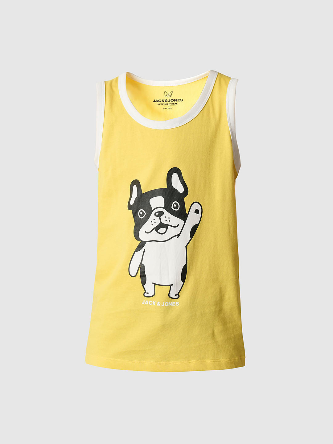 Boys Yellow Sleeveless T-shirt