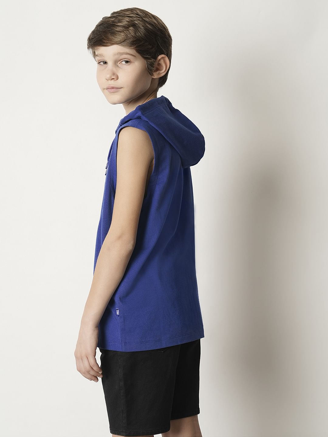 Boys Blue Hooded T-shirt