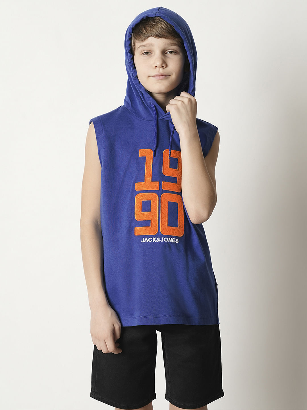 Boys Blue Hooded T-shirt