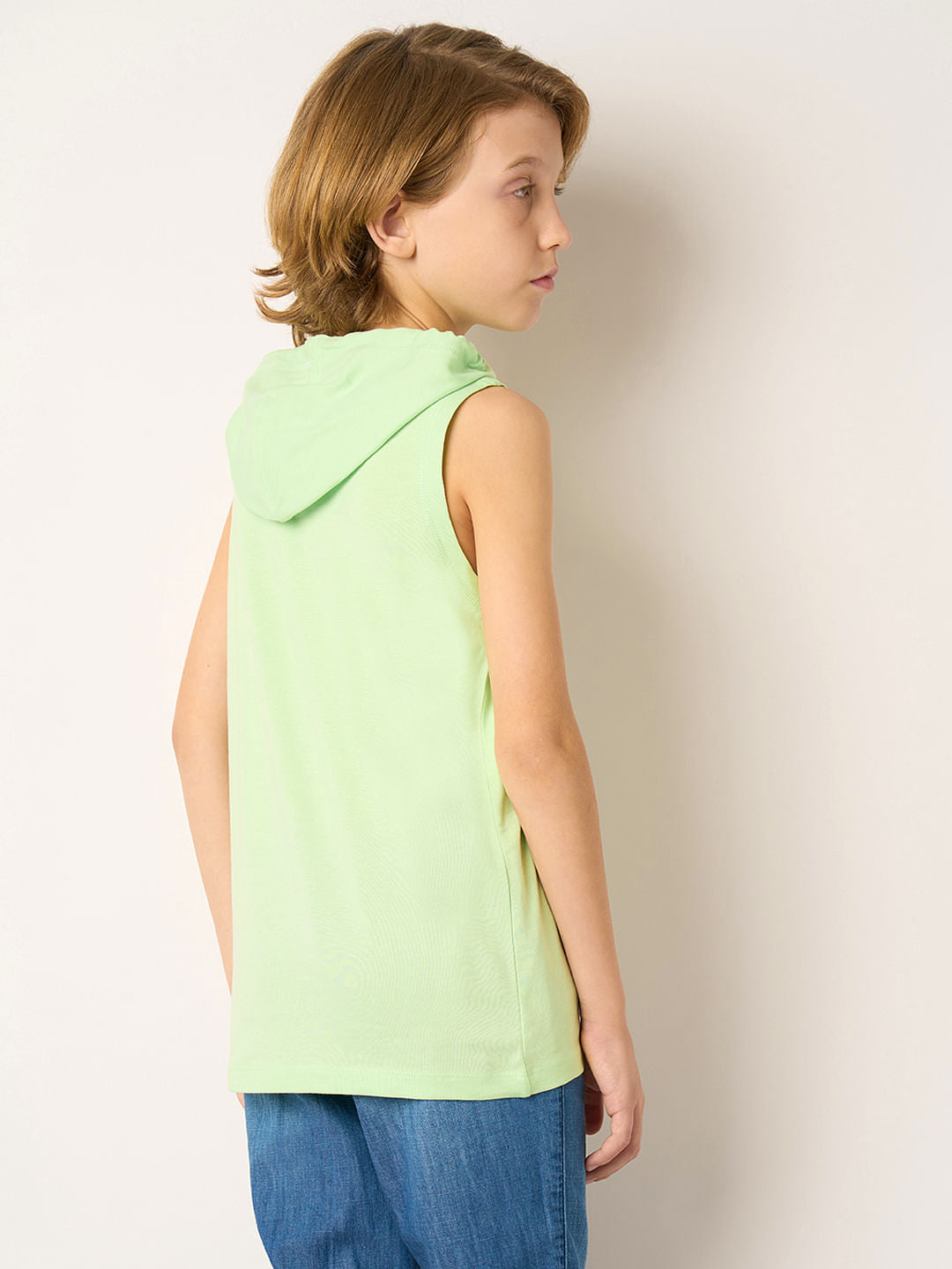 Boys Green Hooded T-shirt