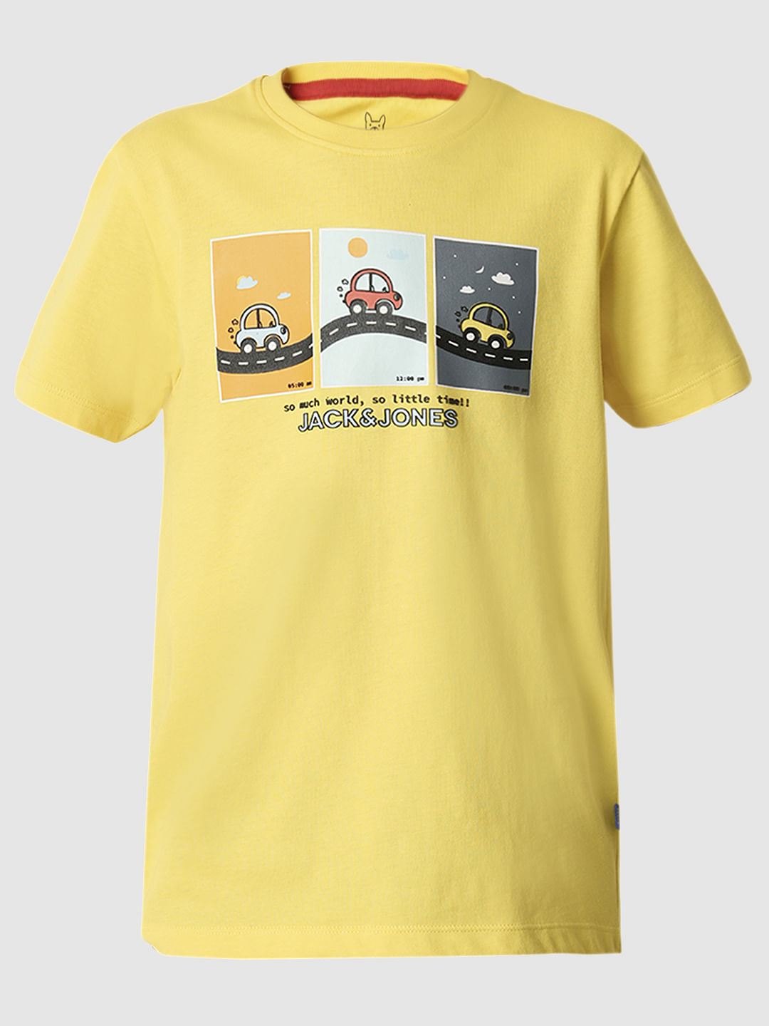 Boys Yellow Graphic Print T-shirt