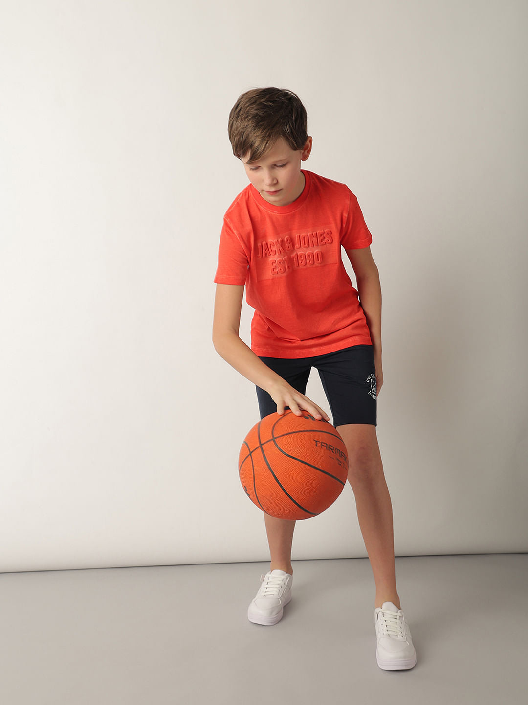 Boys Red Logo Print T-shirt