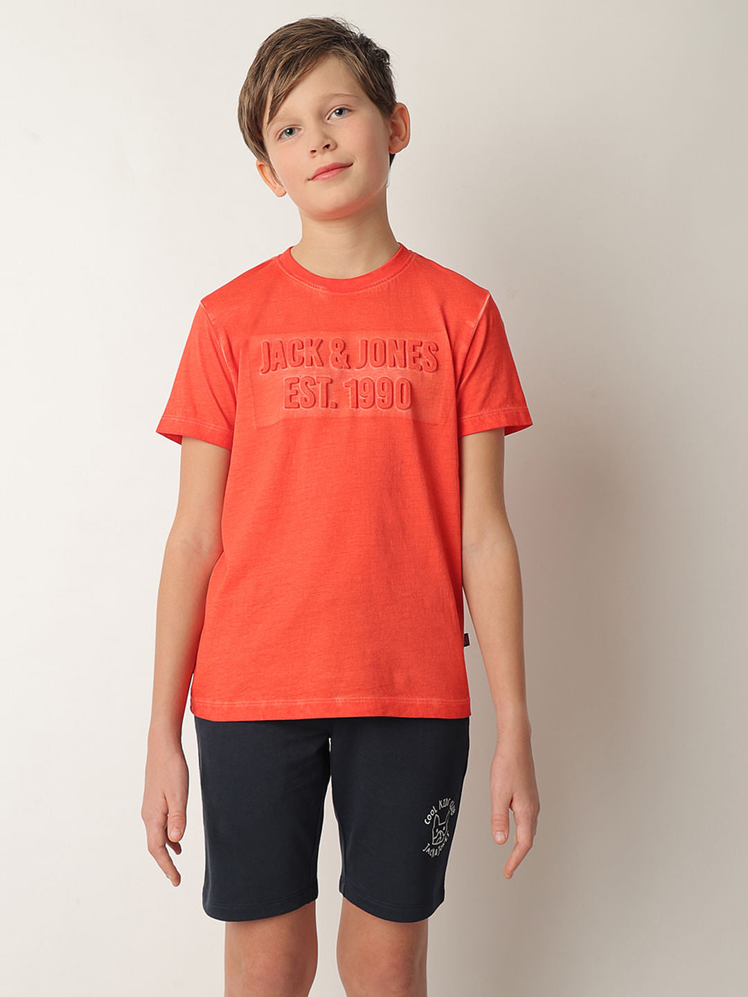 Boys Red Logo Print T-shirt