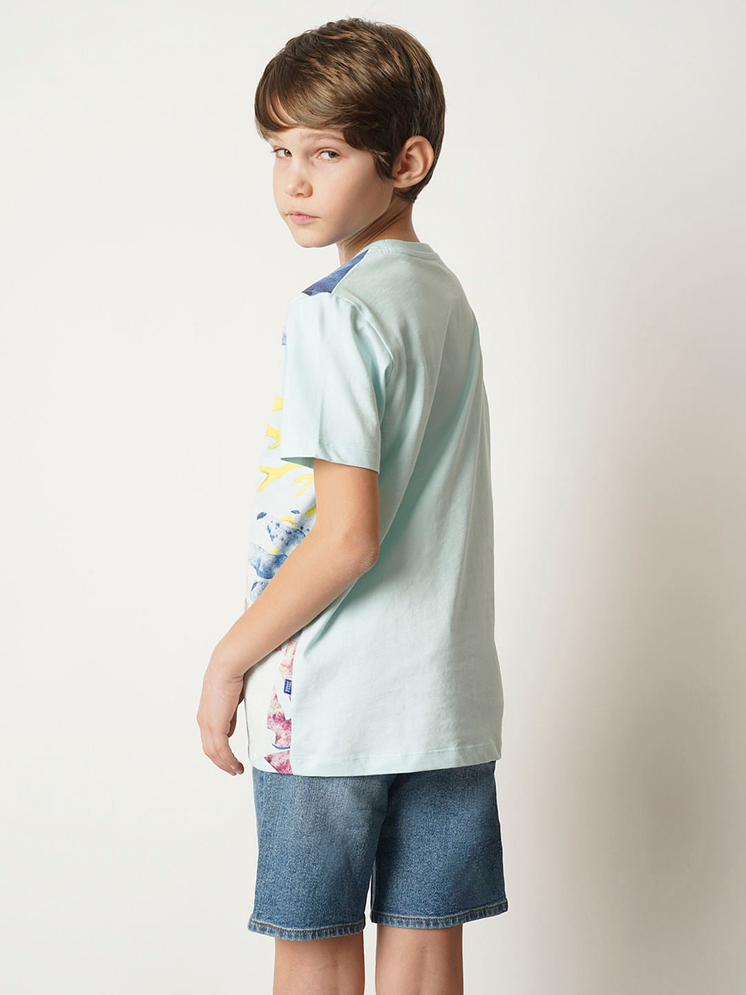 Boys Blue Underwater Print T-shirt