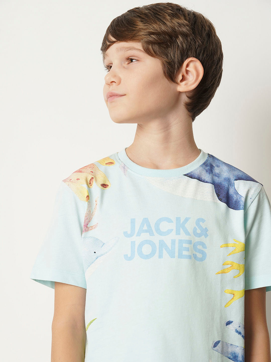 Boys Blue Underwater Print T-shirt