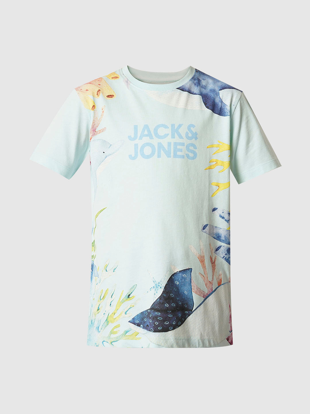 Boys Blue Underwater Print T-shirt