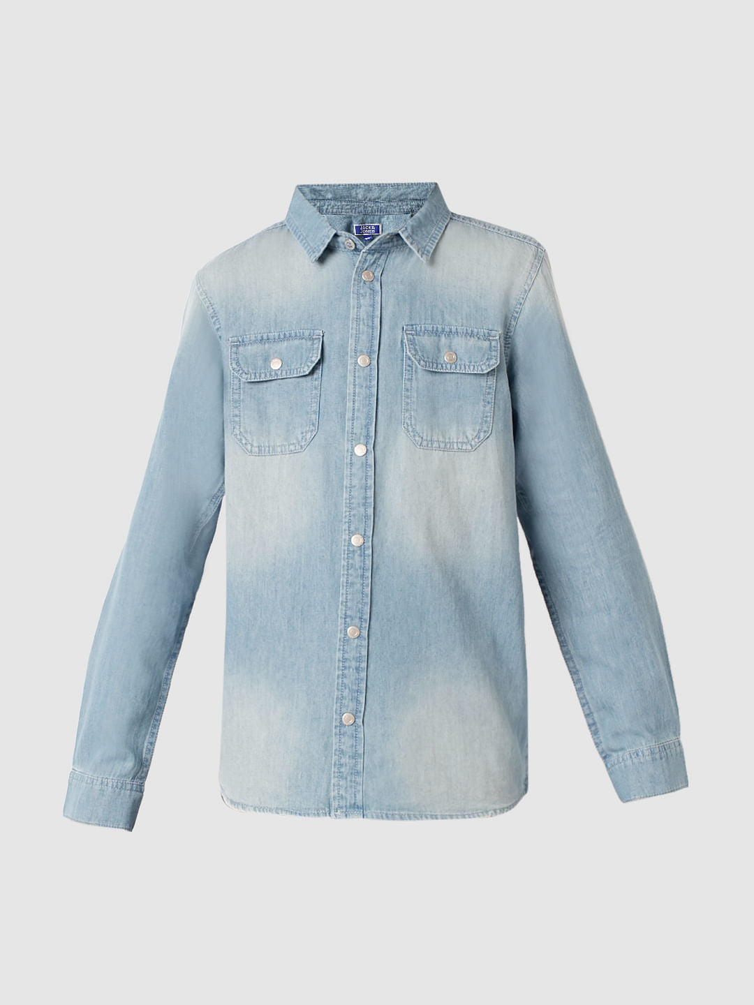 Boys Blue Washed Denim Shirt