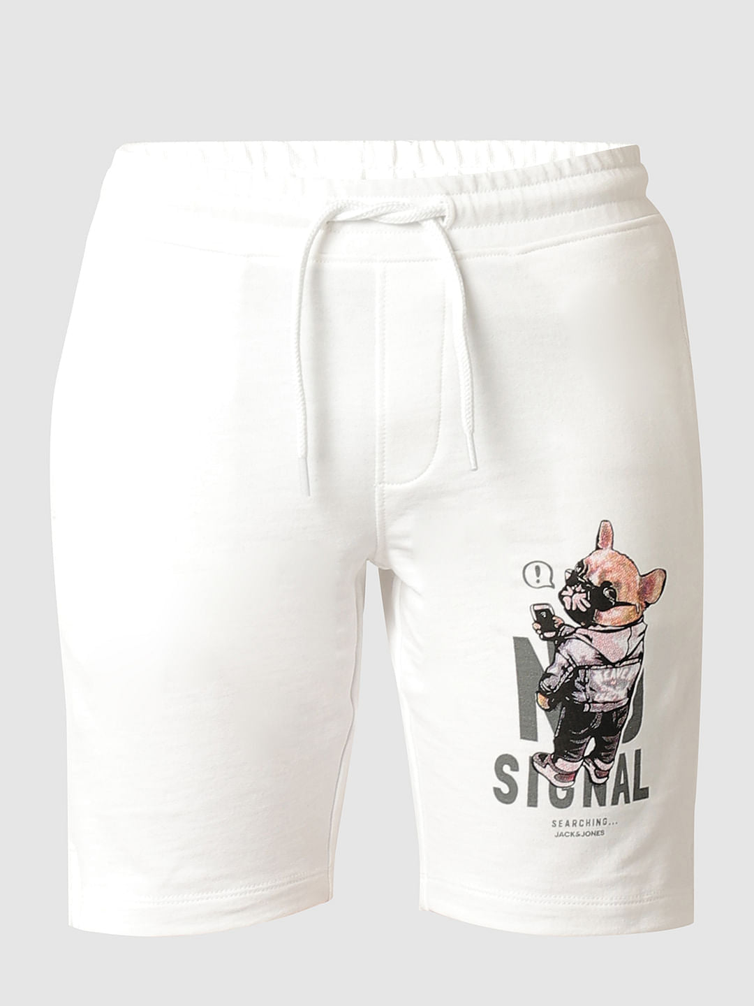 Boys White No Signal Knit Shorts