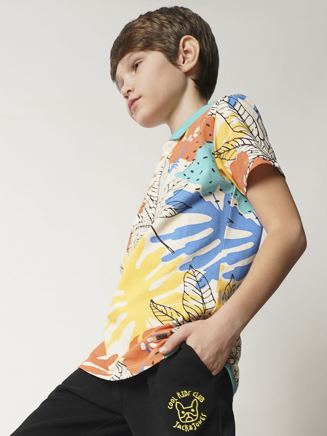 Boys Black Cotton Sweatpants