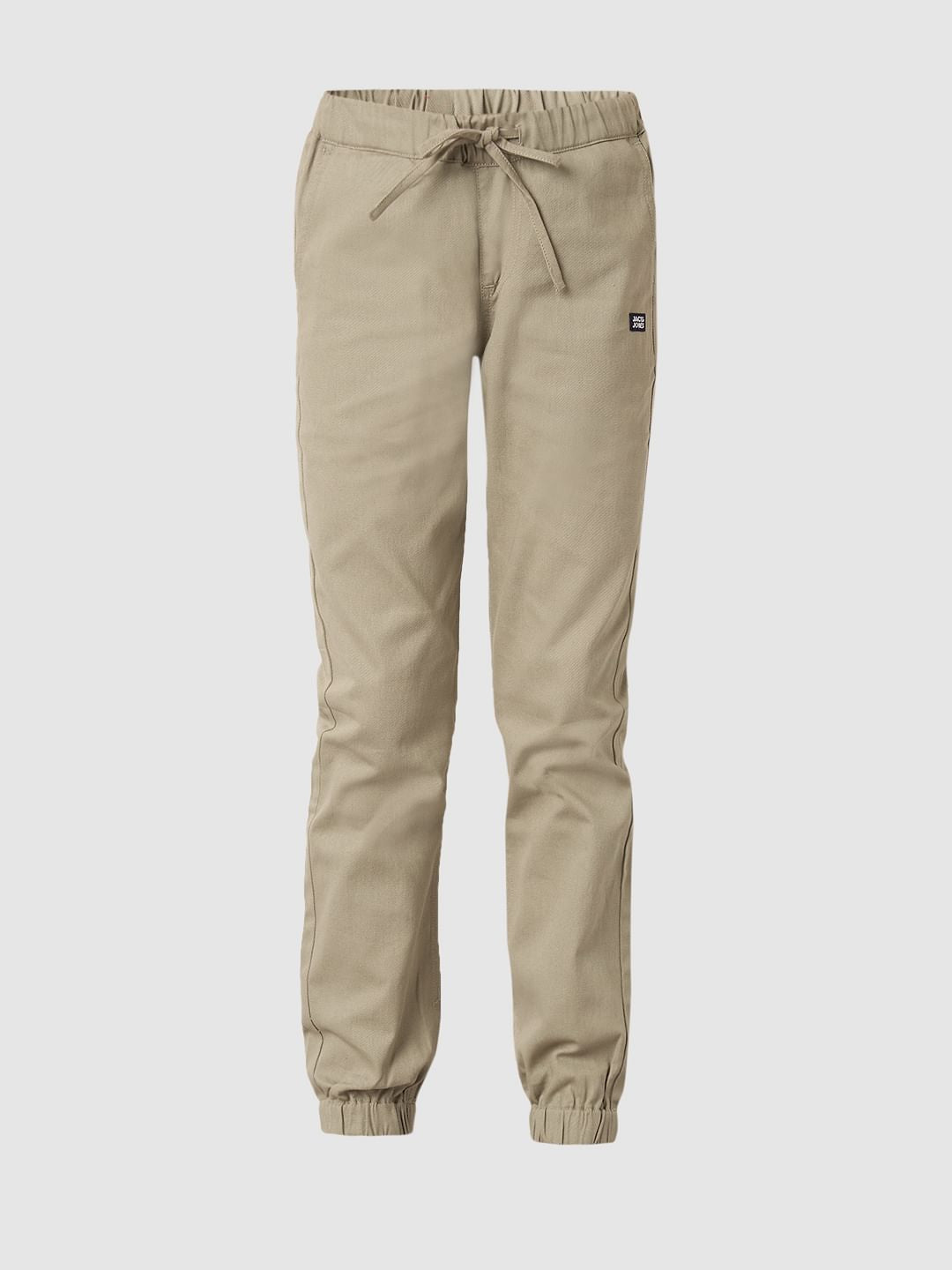 Boys Khaki Mid Rise Jogger Pants