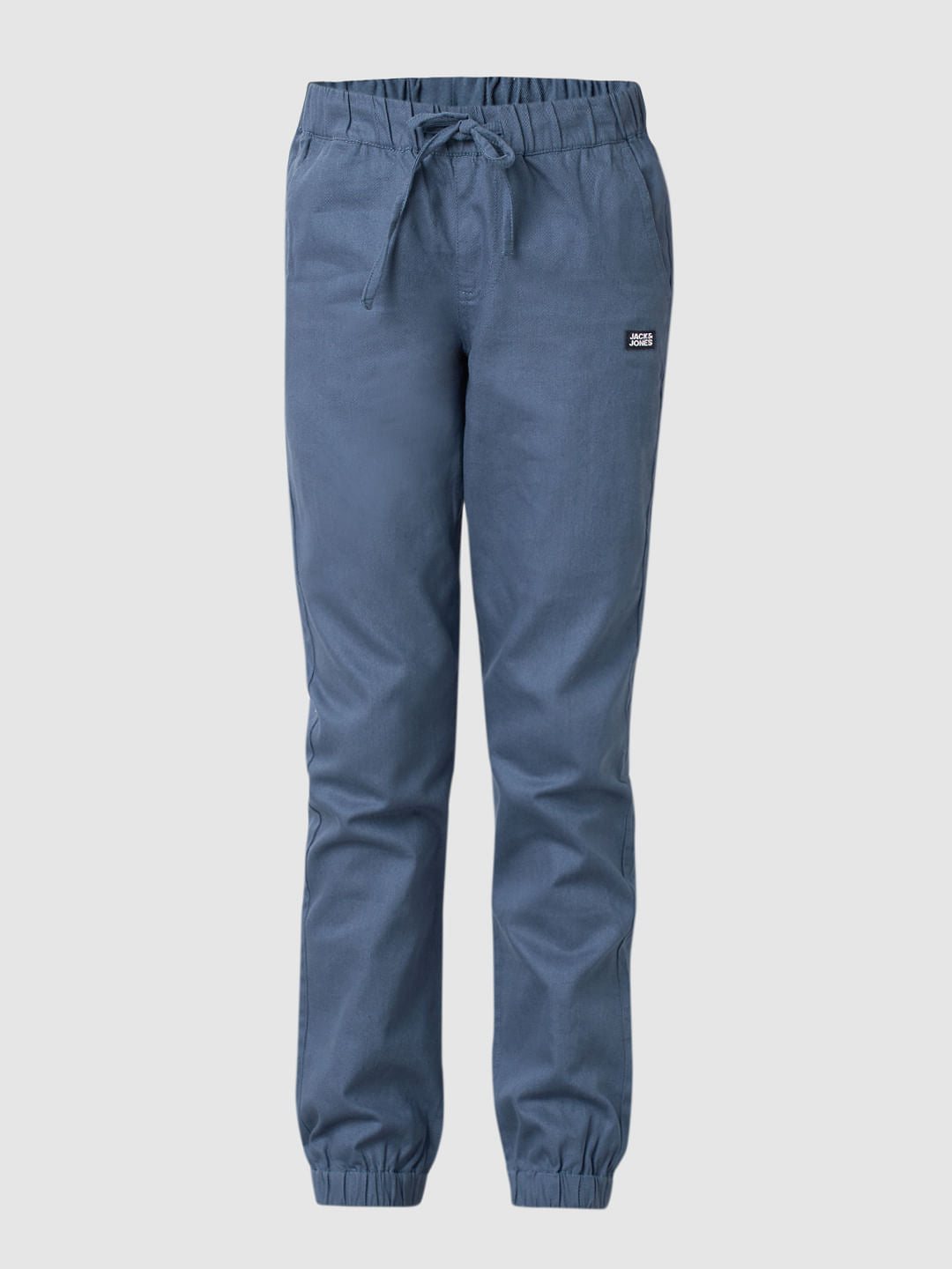 Boys Blue Mid Rise Jogger Pants