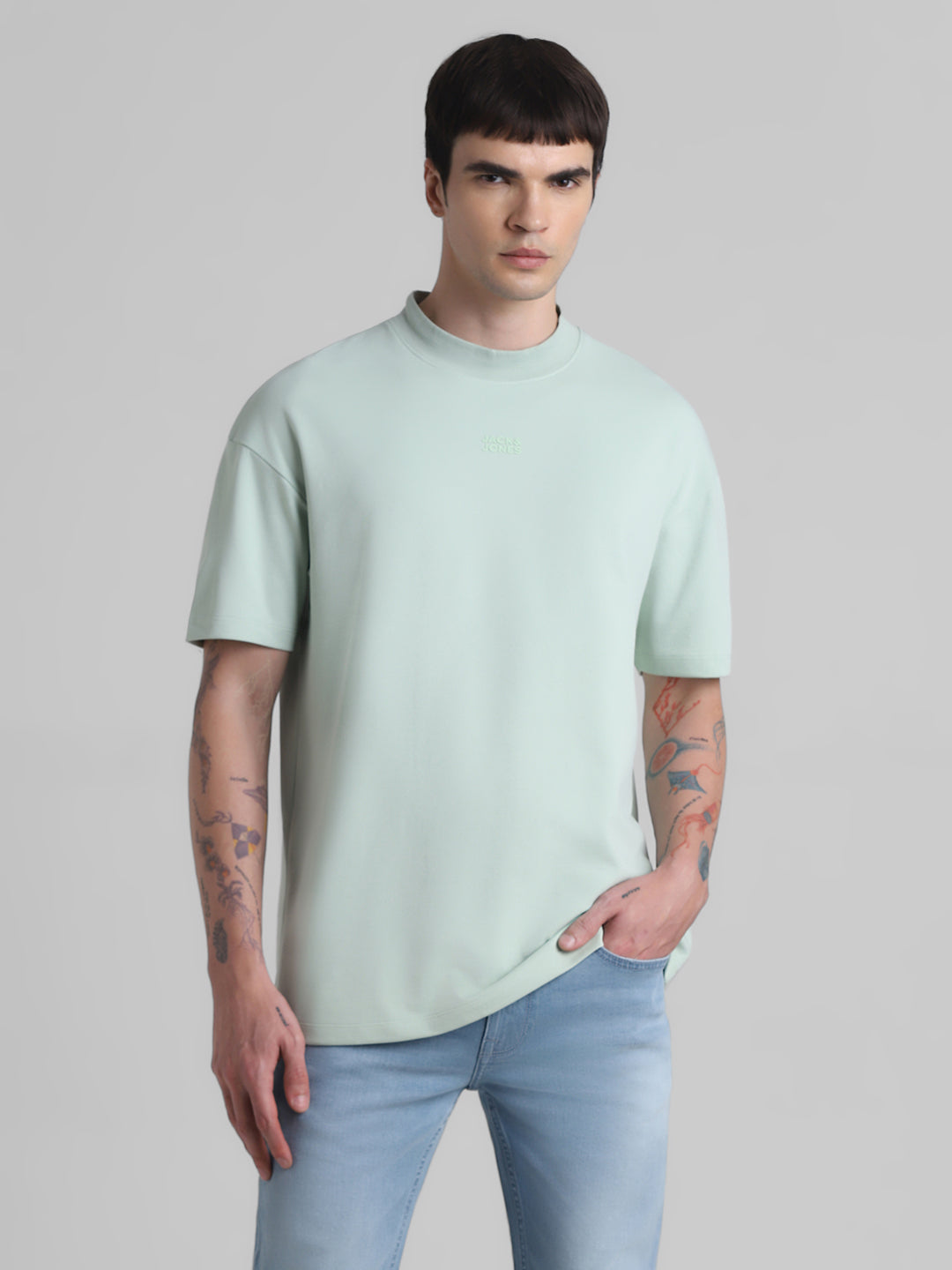 Green Logo Print Boxy T-shirt