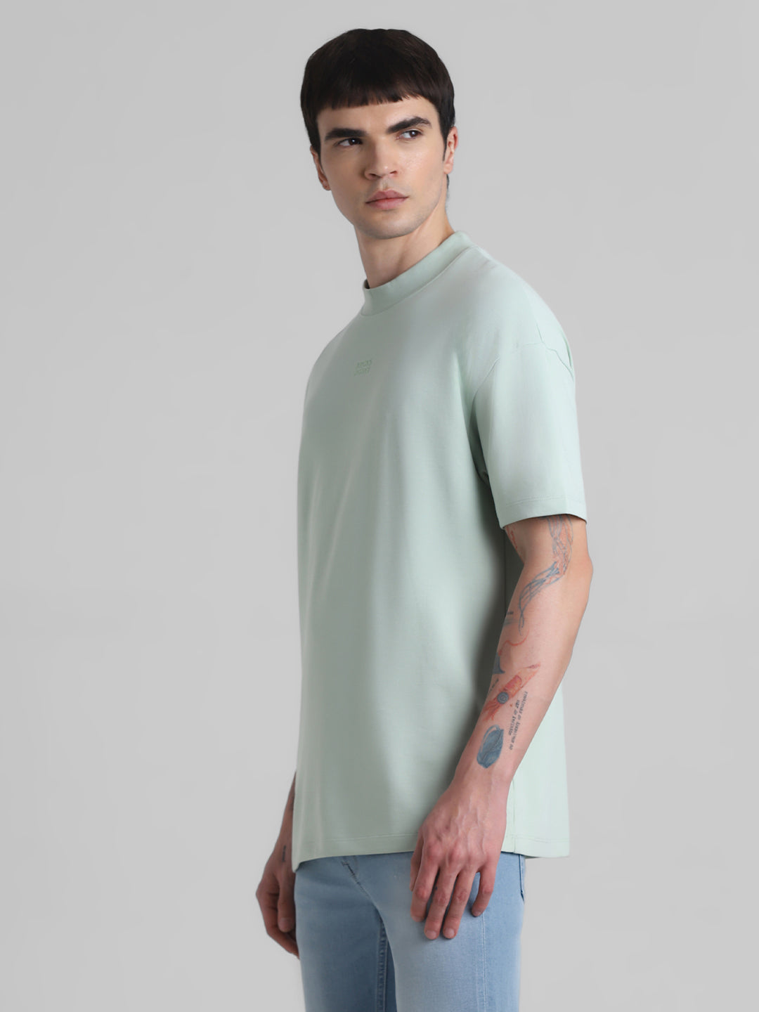 Green Logo Print Boxy T-shirt