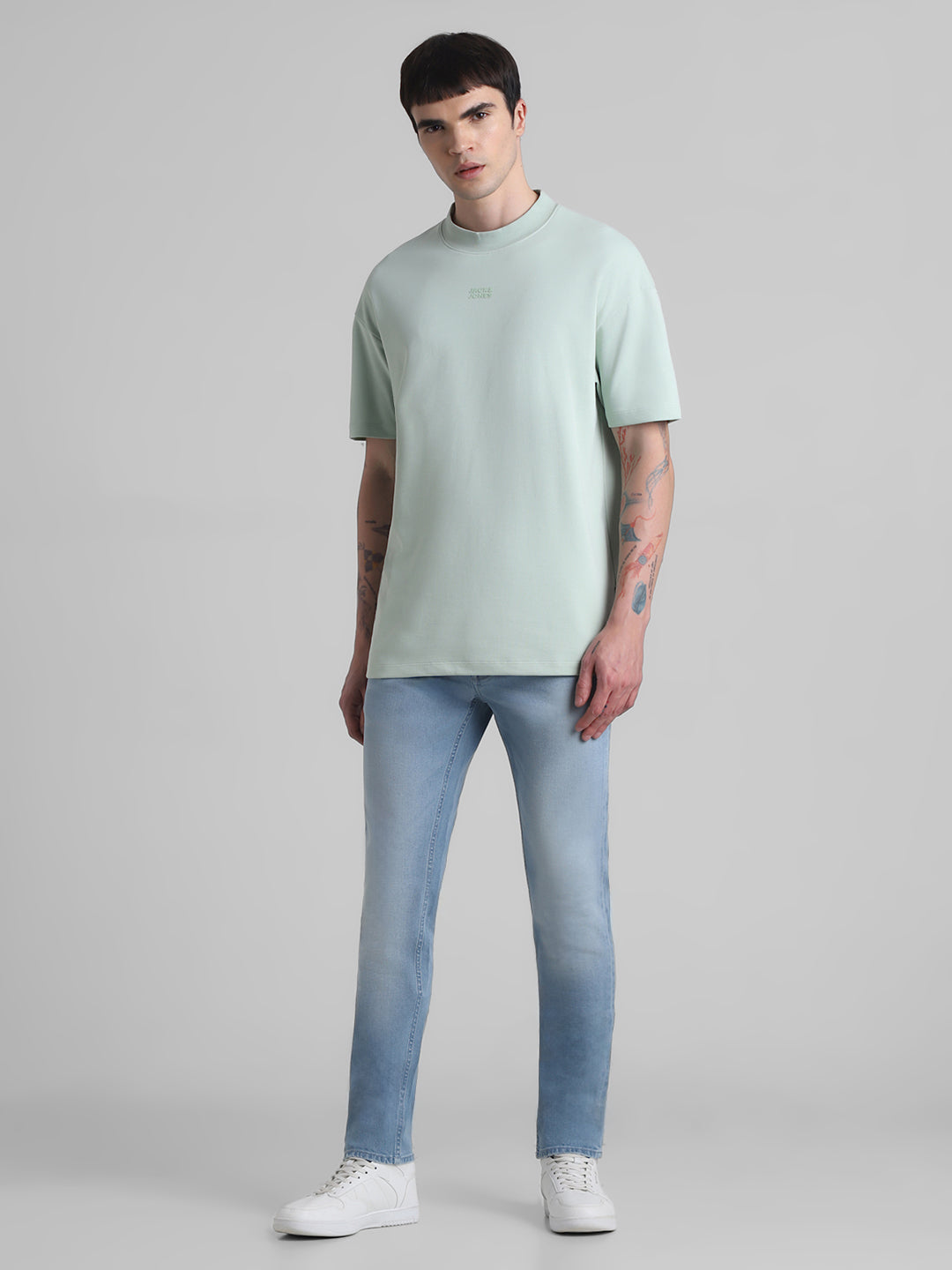 Green Logo Print Boxy T-shirt