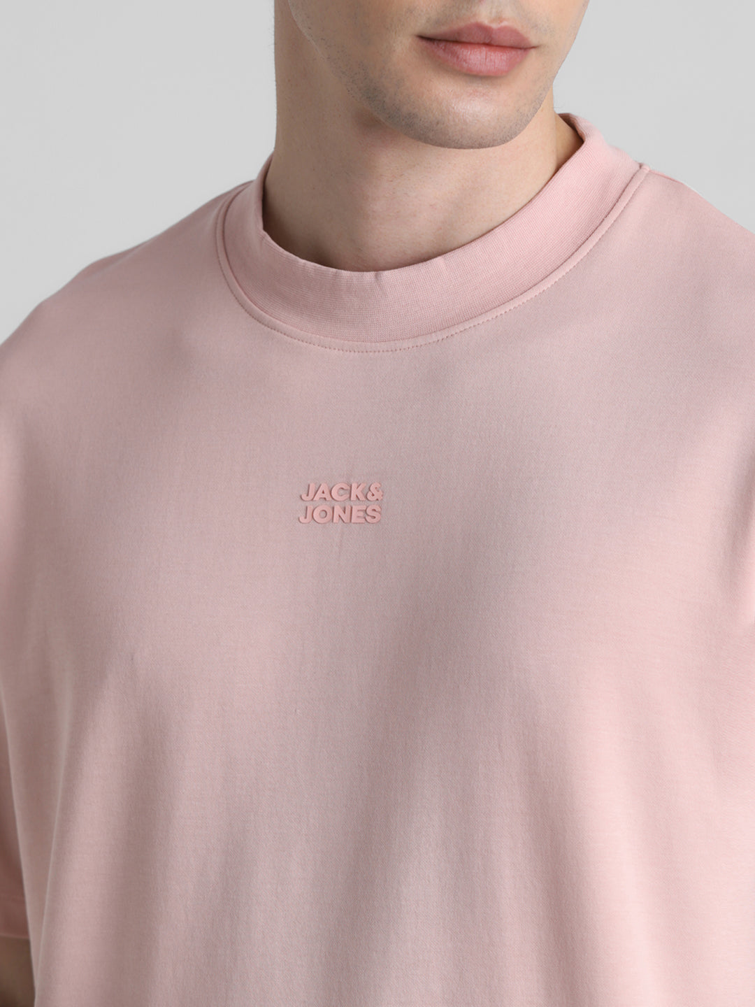 Pink Boxy Fit Crew Neck T-shirt