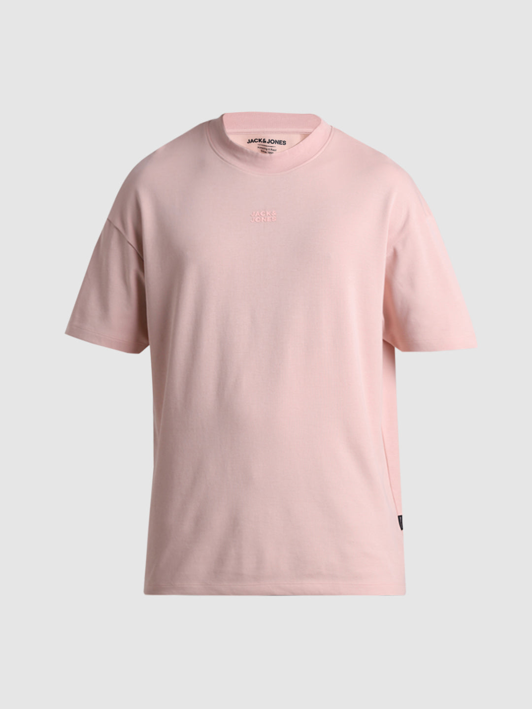 Pink Boxy Fit Crew Neck T-shirt
