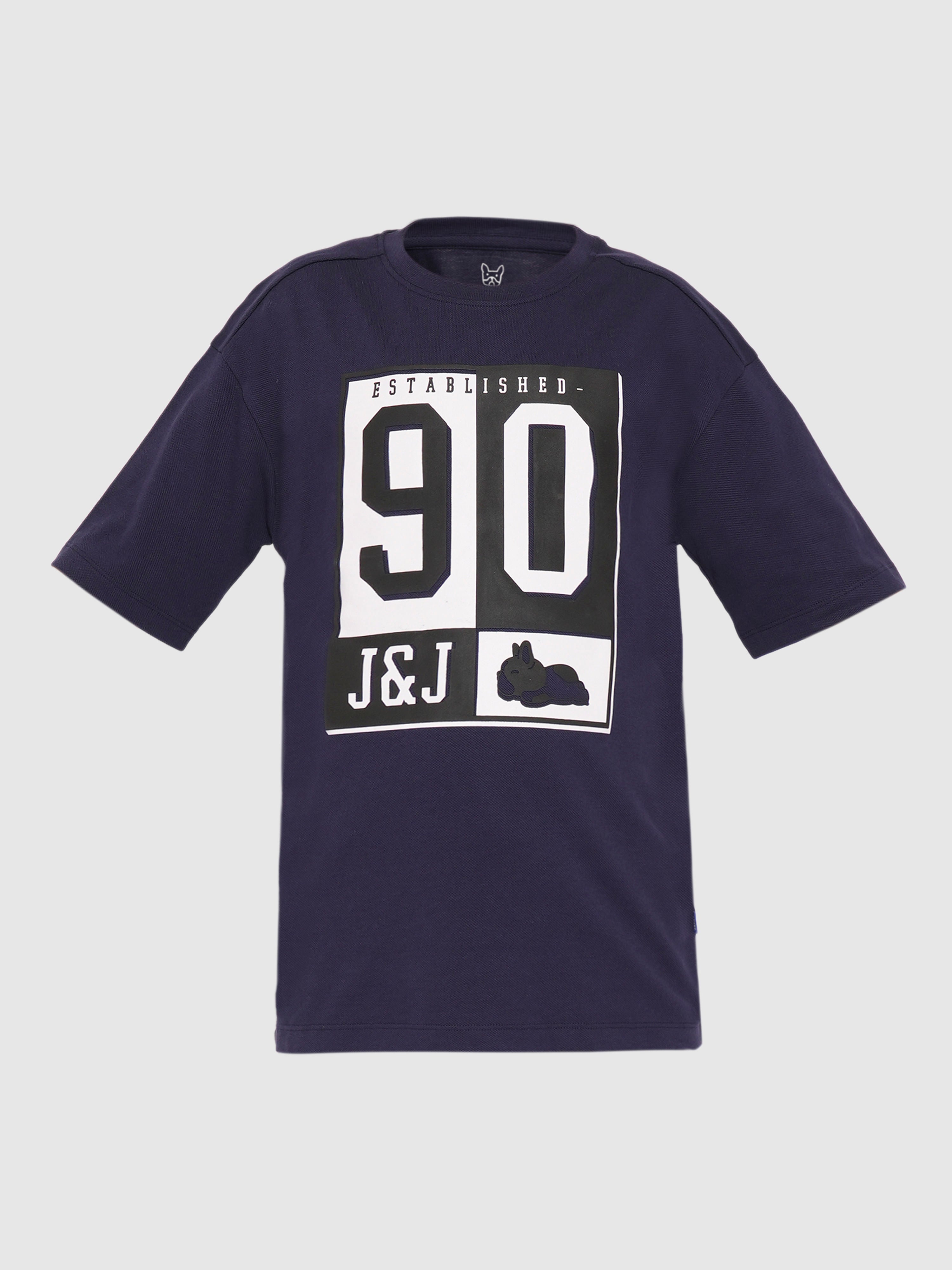 Boys Blue Printed Co-ord Set T-shirt