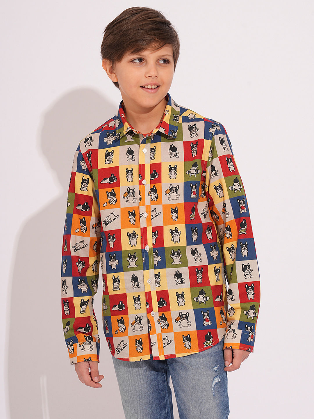 Multi-Colour Doggo Print Shirt