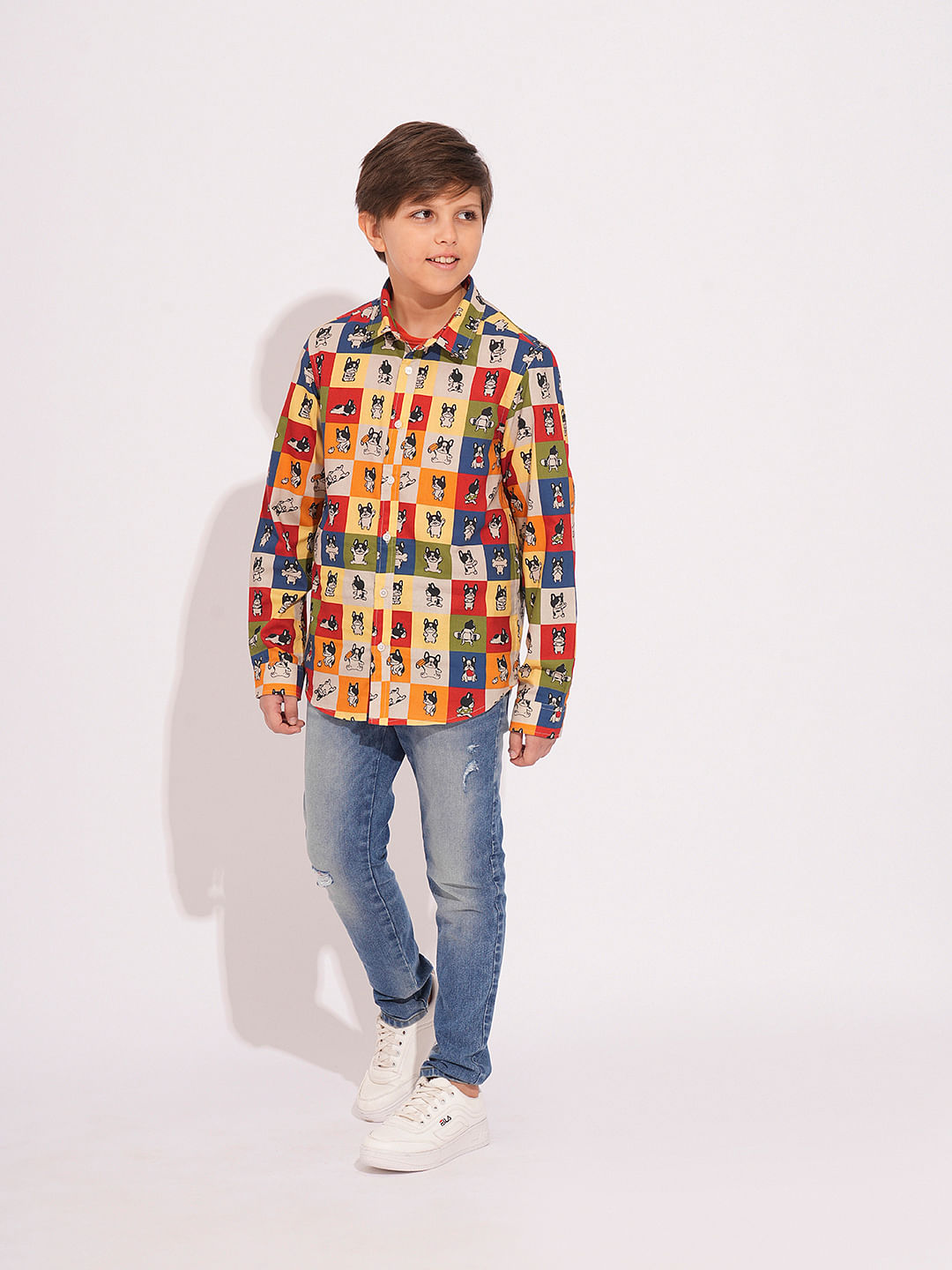 Multi-Colour Doggo Print Shirt