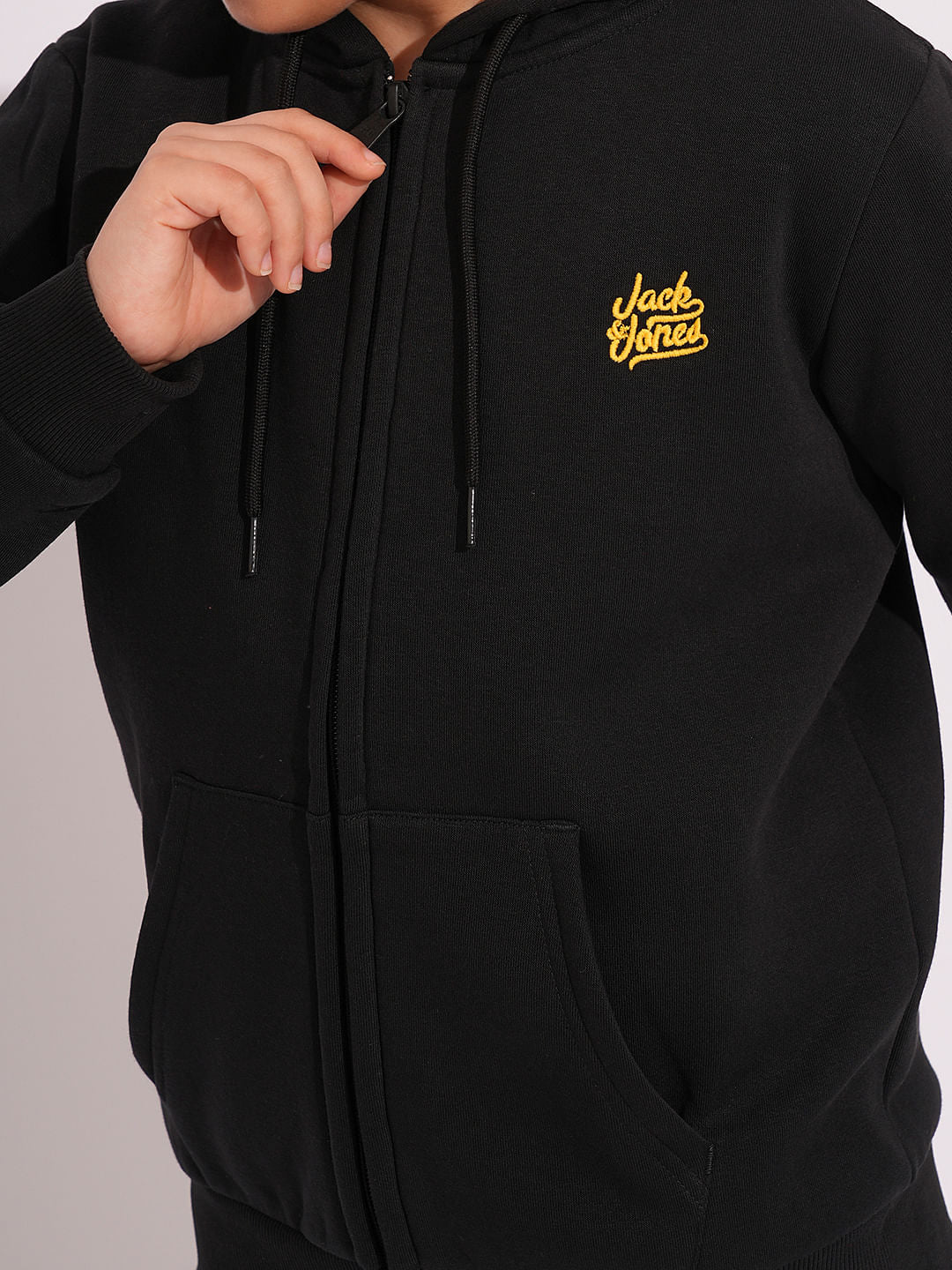 Boys Black Hooded Sweatshirt