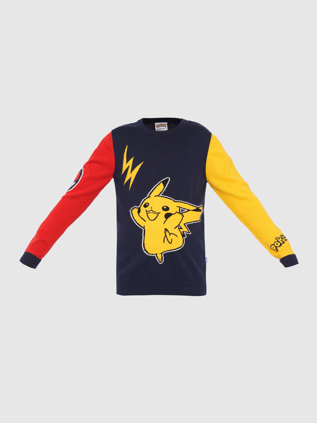 PIKACHU Navy Blue Printed Pullover