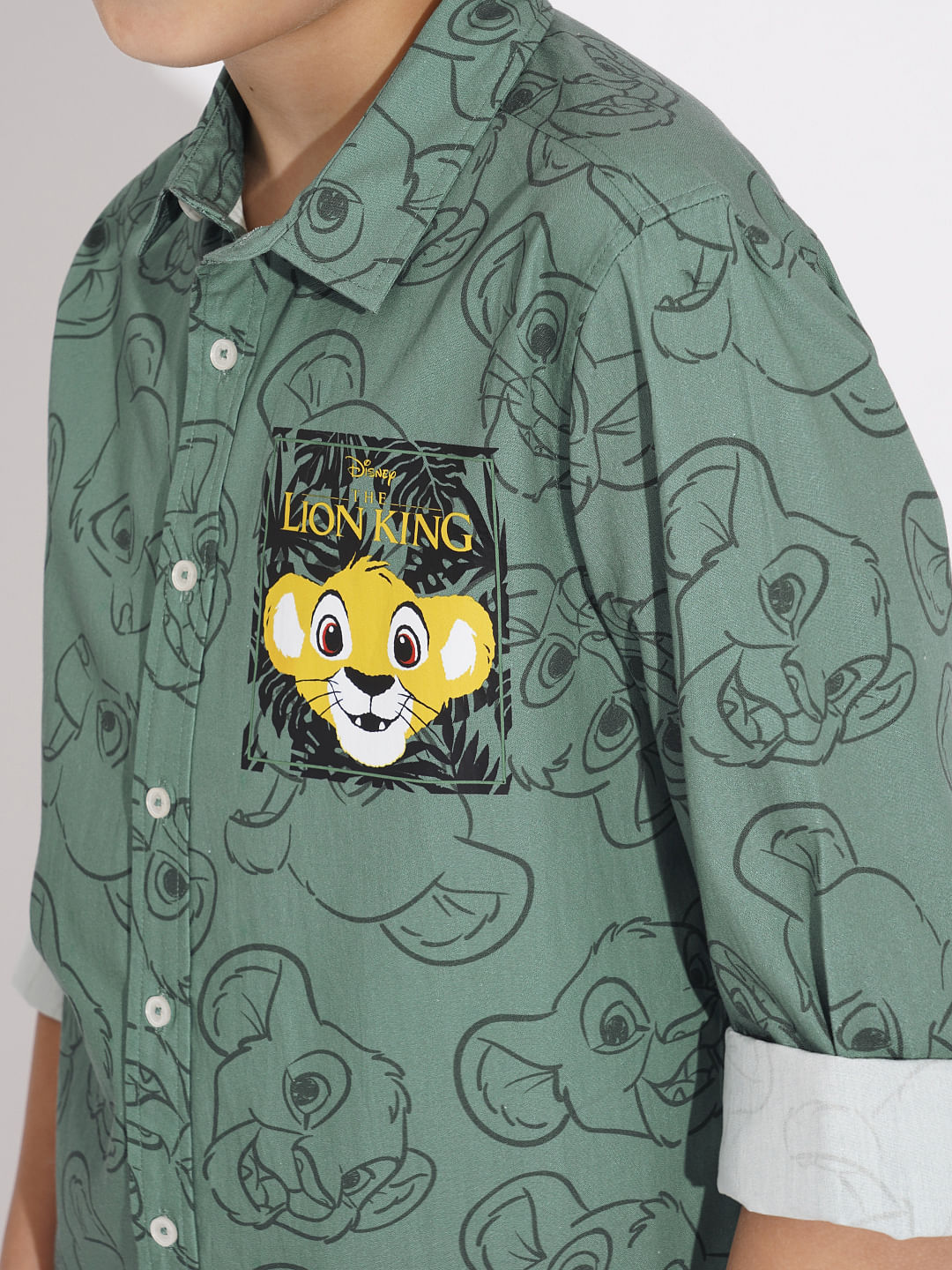 LION KING Green Printed Shirt