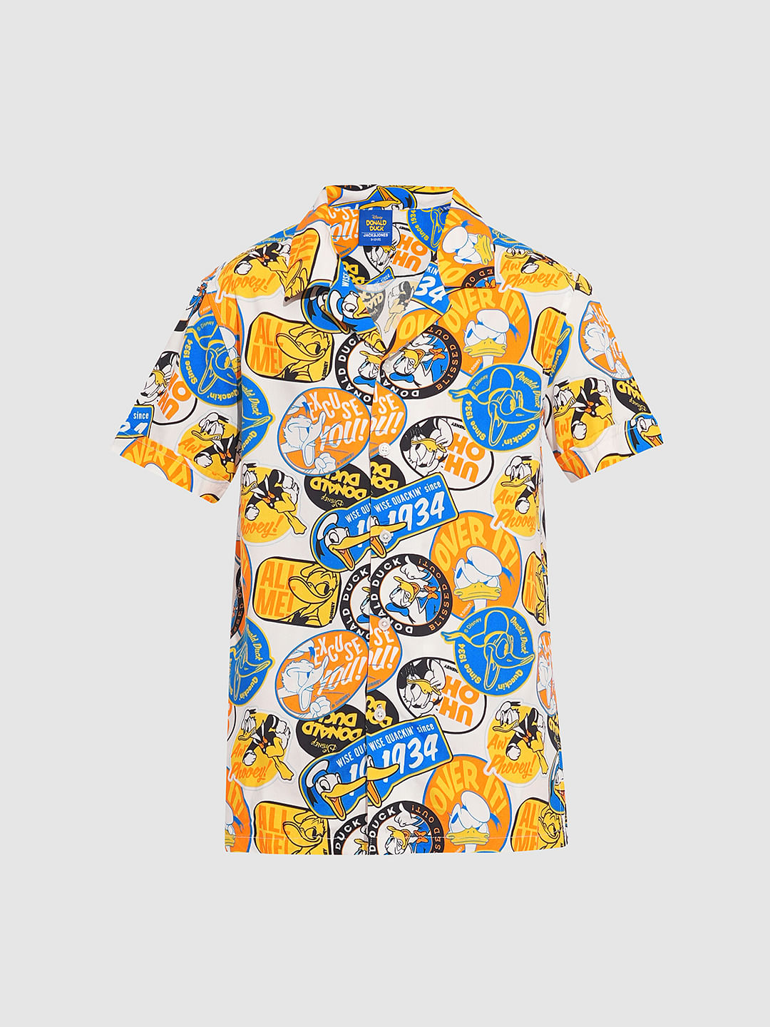 DONALD DUCK White Printed Co-ord Set Shirts