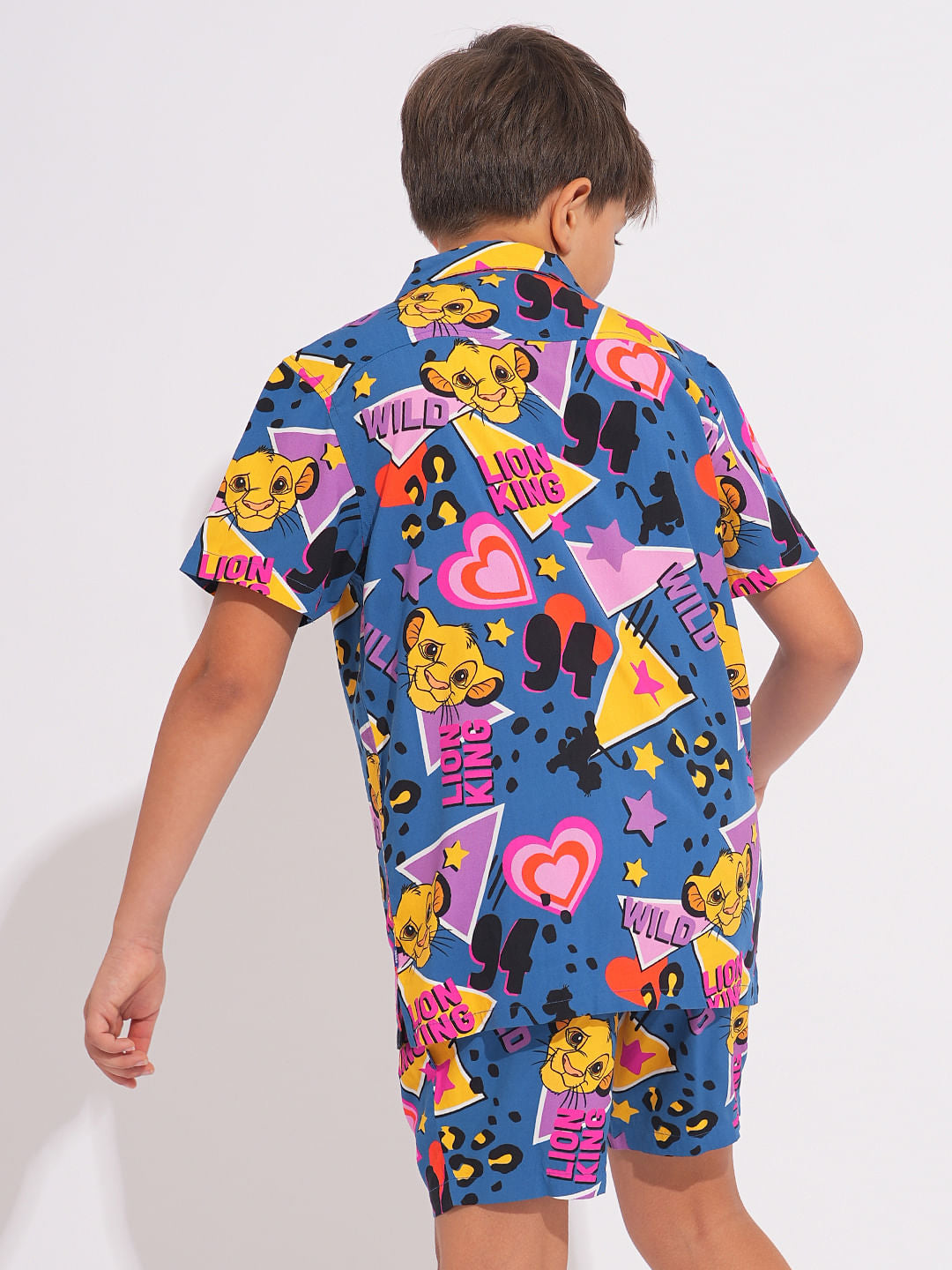 LION KING Blue Printed Co-ord Set Shirt