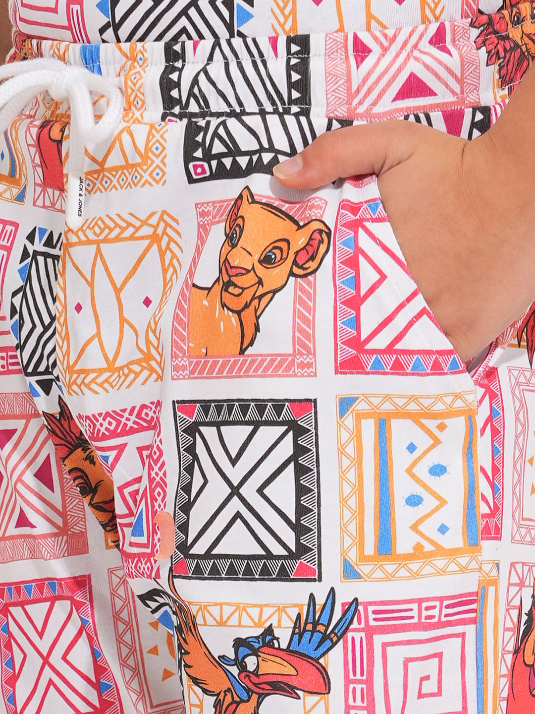 Mufasa & Friends White Printed Co-ord Set Shorts