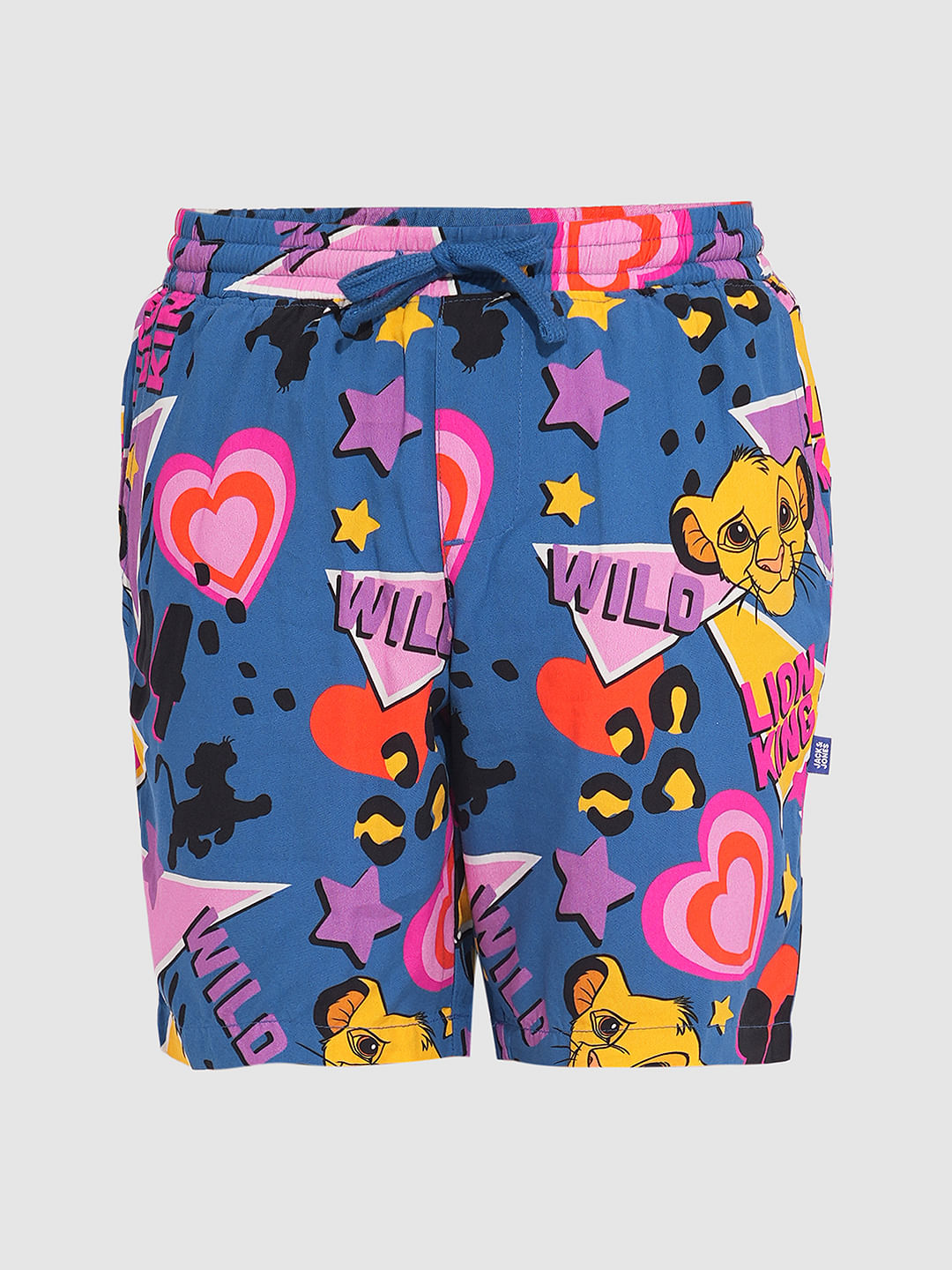 LION KING Blue Printed Co-ord Set Shorts