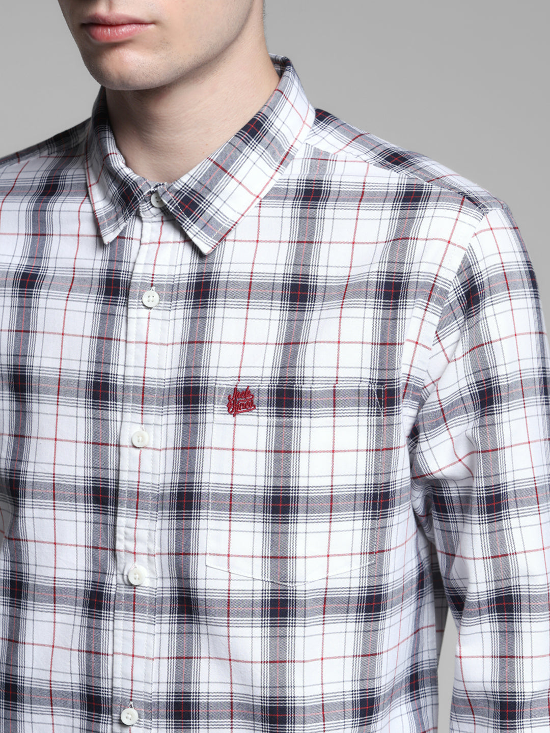 White Check Cotton Shirt