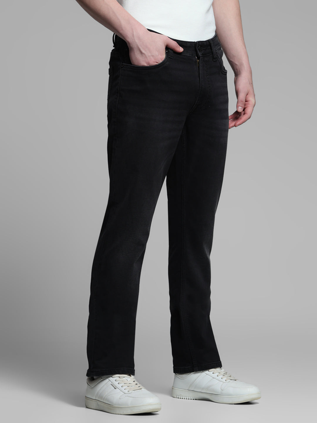 Black Clark Knitted Regular Fit Jeans