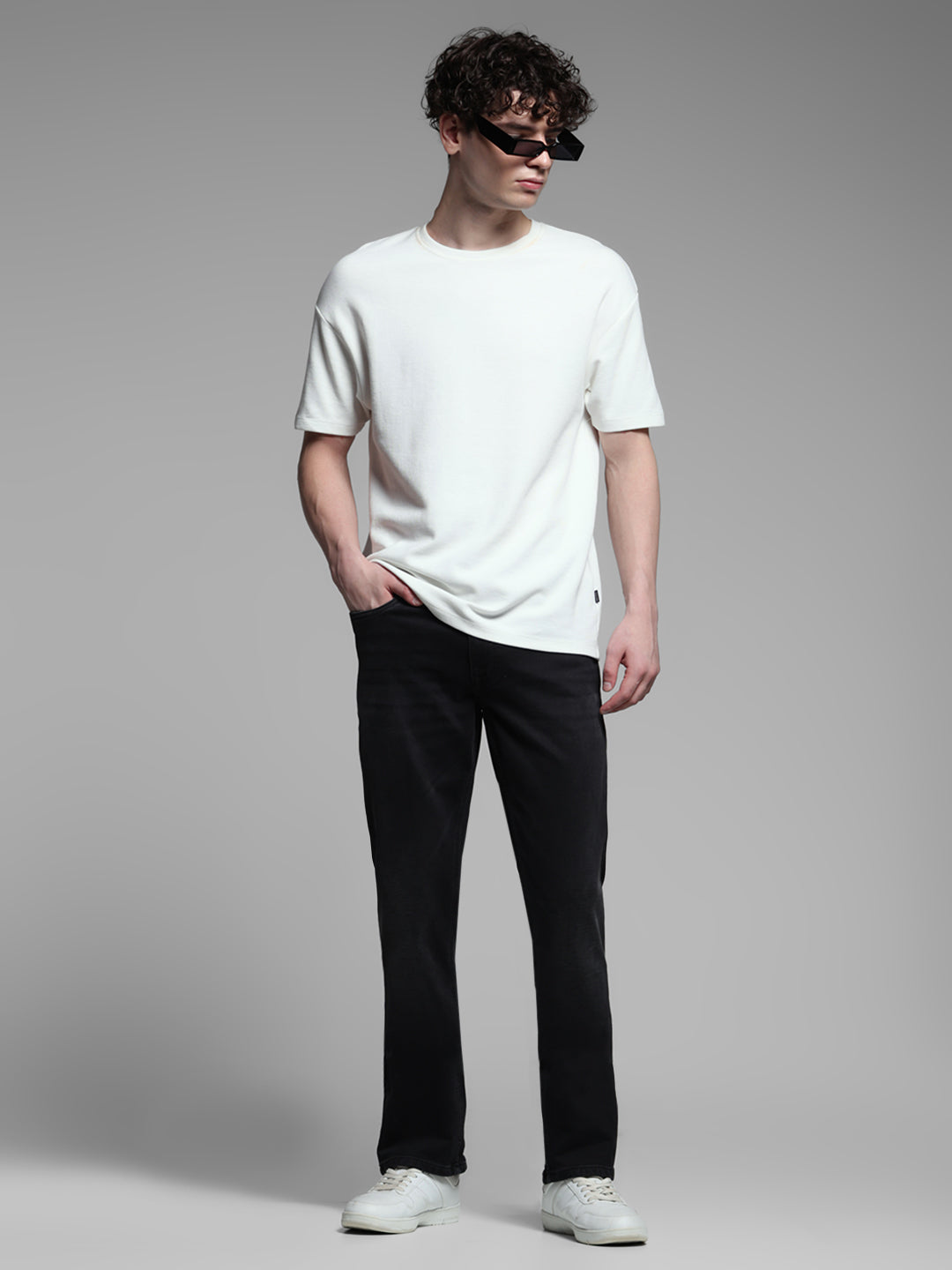 Black Clark Knitted Regular Fit Jeans