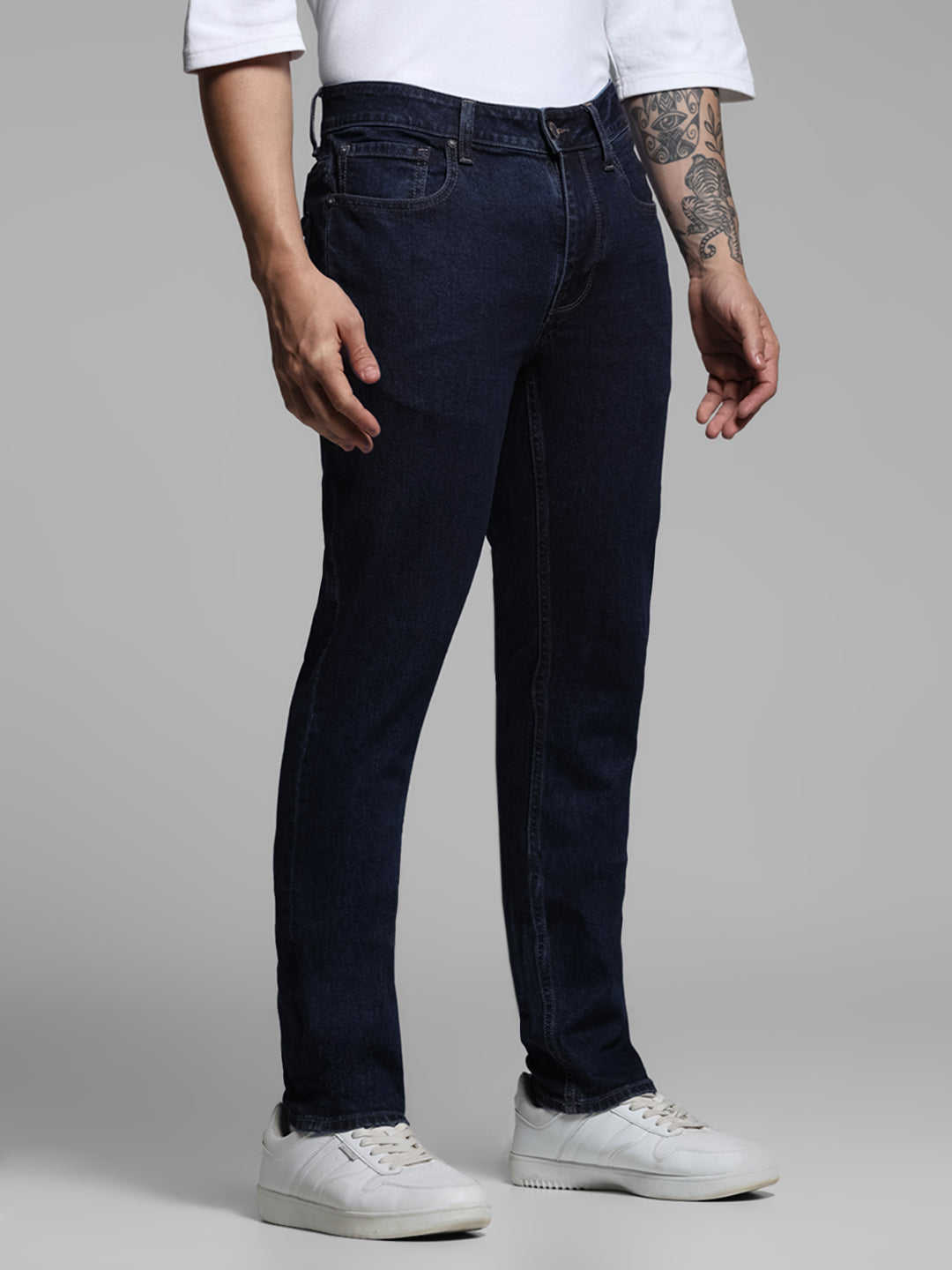 Dark Blue Ben Washed Skinny Jeans