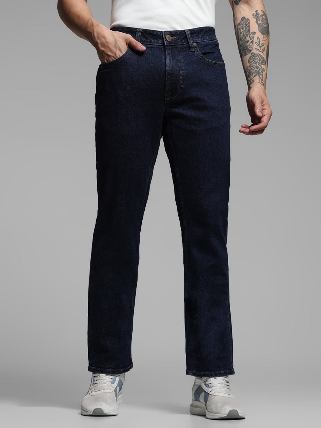 Dark Blue Clark Regular Straight Fit Jeans - 30/30