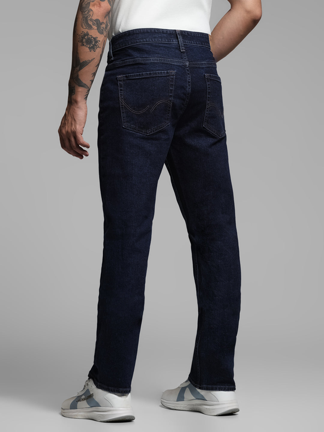 Dark Blue Clark Regular Straight Fit Jeans