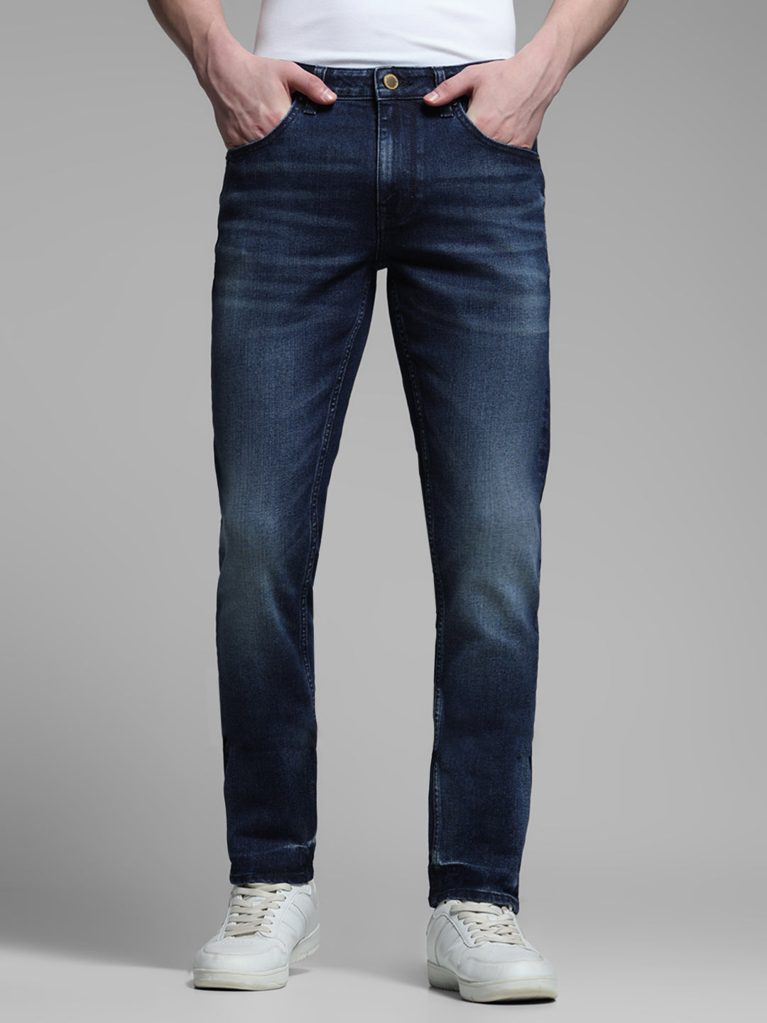 Dark Blue Glenn Washed Slim Fit Jeans - 38/34