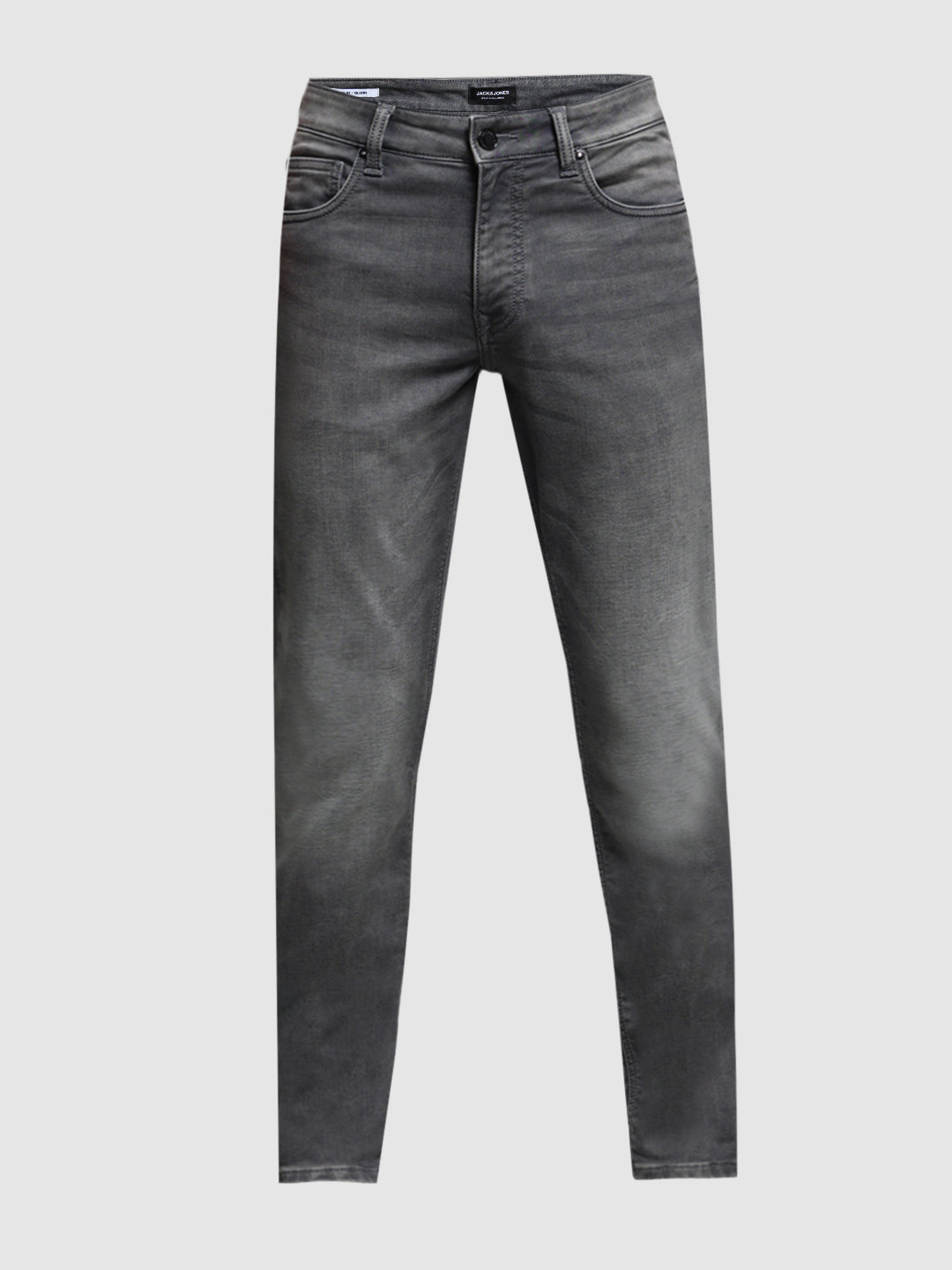 Grey Washed Knitted Slim Fit Jeans